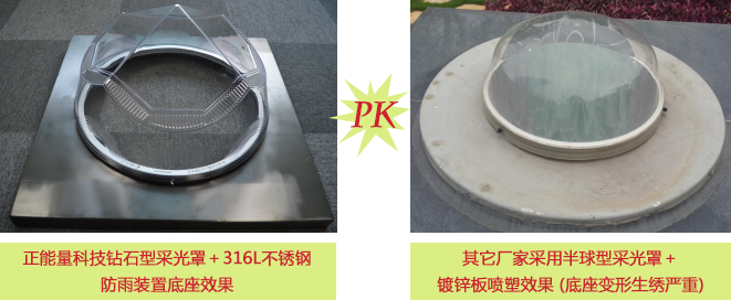 香港正能量不锈钢防雨装置与其他厂家容易生锈的防雨装置对比